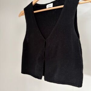 Wilfred Black Knit Crop Top